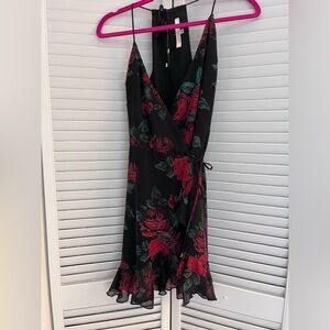 Lovers + Friends Rose print wrap dress